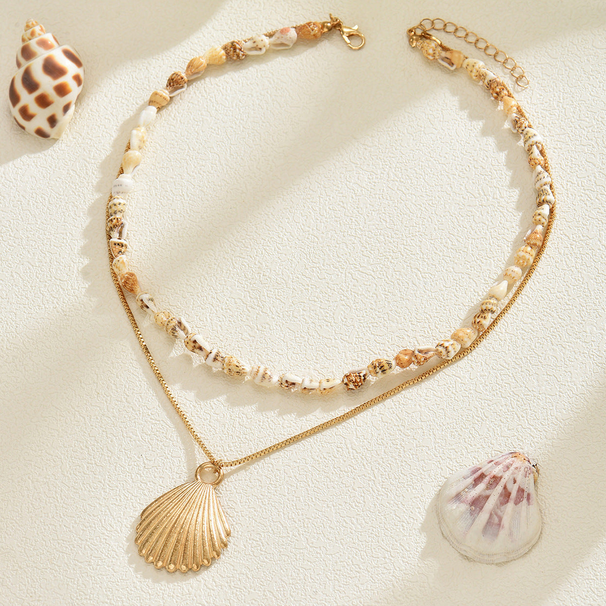 Simple Metal Shell Pendant Temperament Wild Design Conch Clavicle Chain