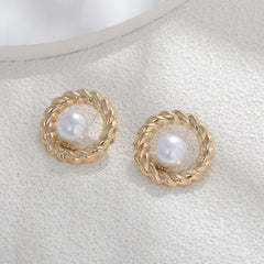 Exaggerated Large Pearl Earrings Female Special-interest Design