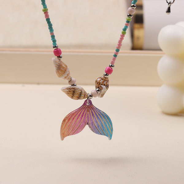 Beach Color Conch Fishtail Fashion Anklet