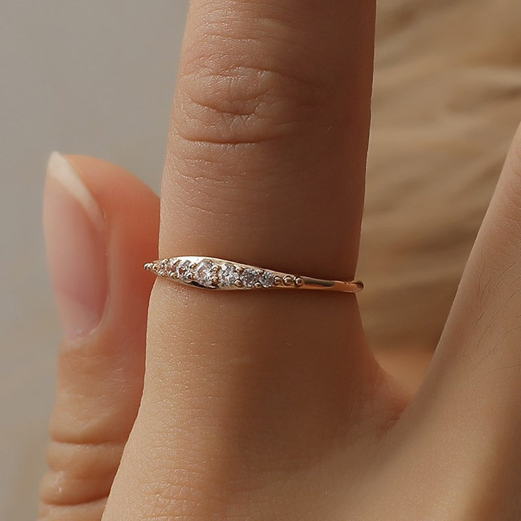 Fashion Simple Zircon Couple Diamond Ring Fashion