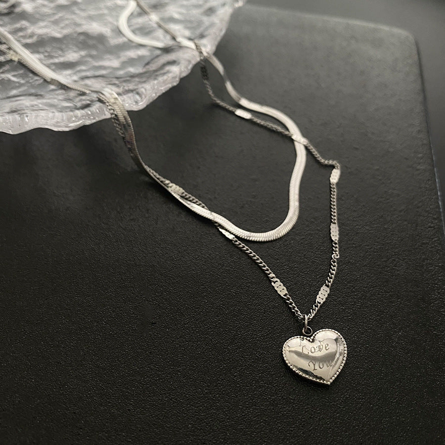 Letter LOVE Double-layer Necklace For Women