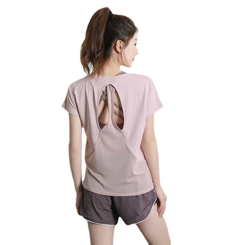 Yoga Clothes SpringSummer New Sports Short Sleeve T-shirt