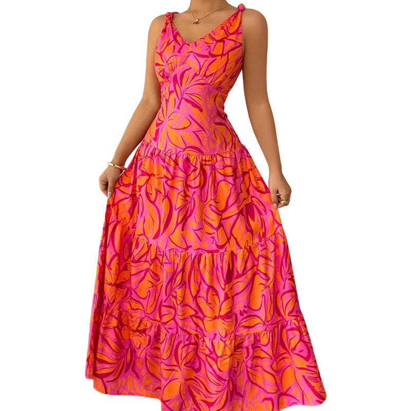 Casual Pattern Mid-length Dress