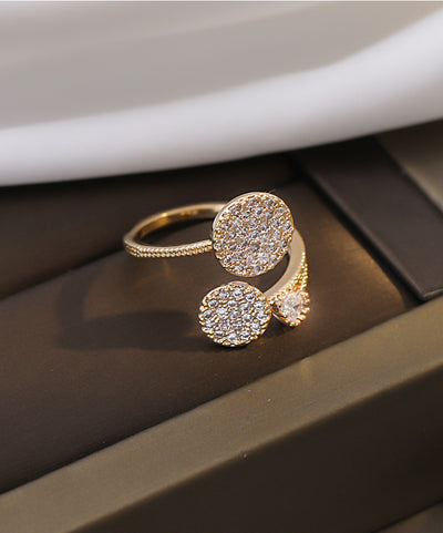 Fashion Alloy Round Diamond Ring For Women