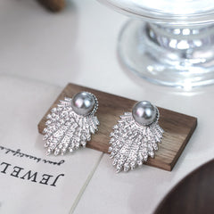 Fashion And Fully-jewelled Alloy Stud Earrings Female Niche