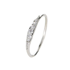 Fashion Simple Zircon Couple Diamond Ring Fashion