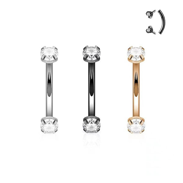 Fashion Stainless Steel Zircon Earrings Nose Ring