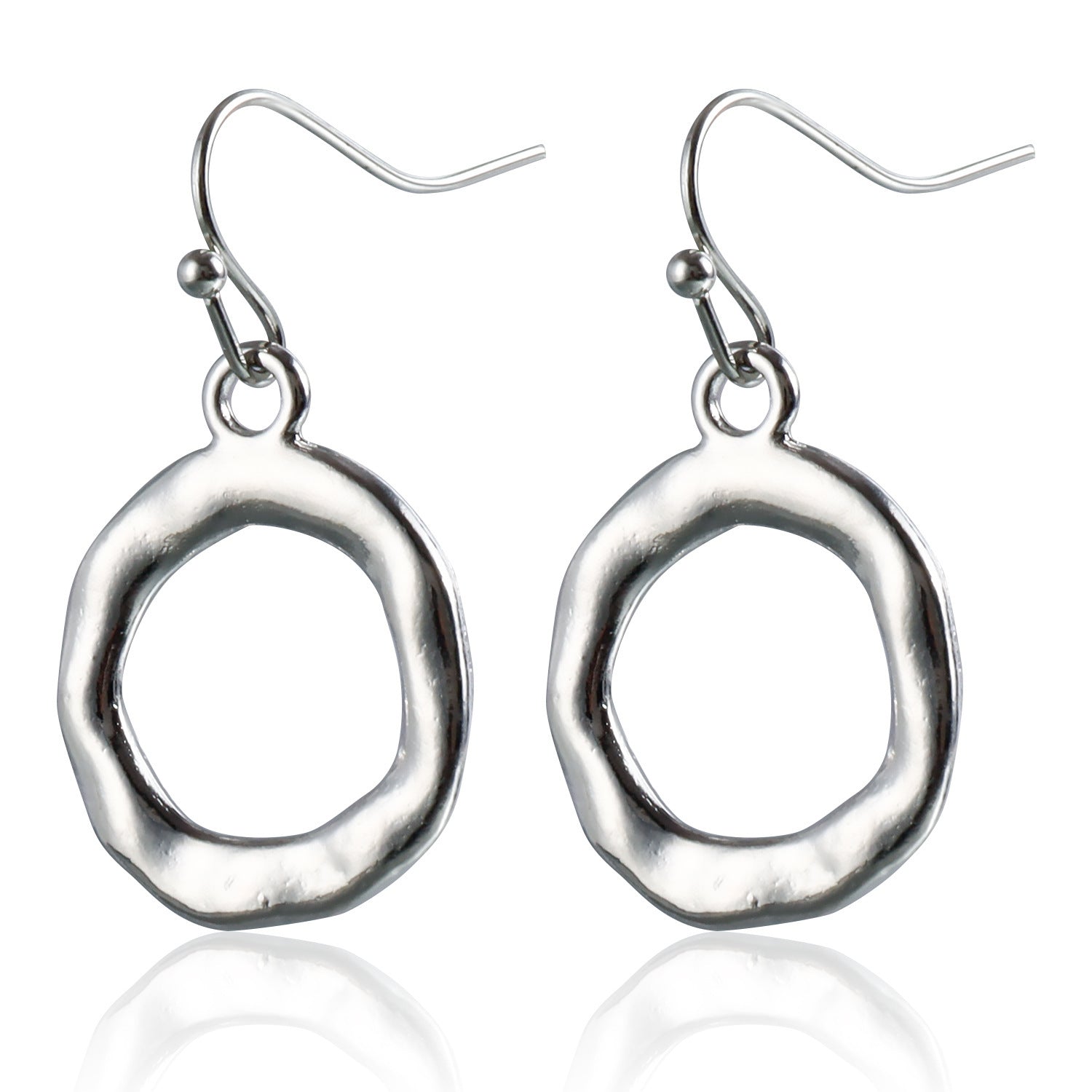 Fashionable Punk Geometric Hollow Stud Earrings