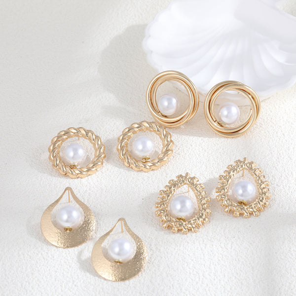 Exaggerated Large Pearl Earrings Female Special-interest Design