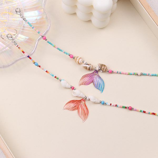 Beach Color Conch Fishtail Fashion Anklet