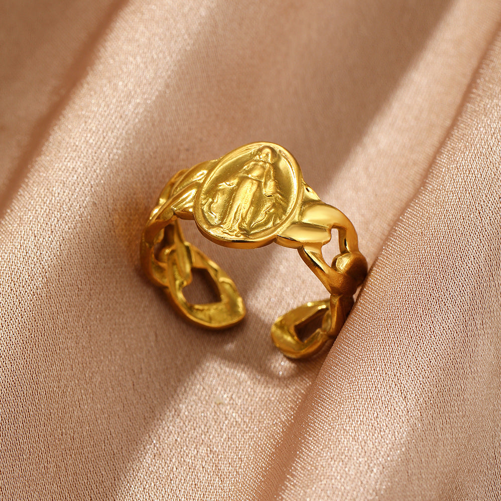 Female Personality Curved Niche Normcore Bag Geometric Ring