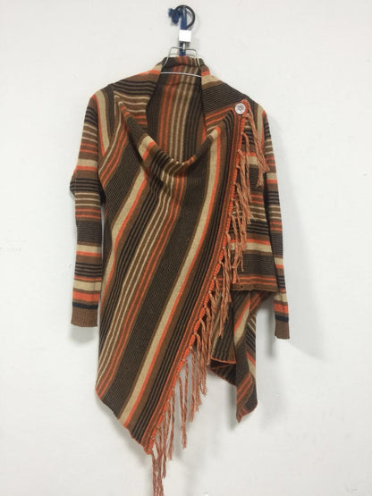 Long Slim Fit Fashion Tassel Stripe Coat Sweater