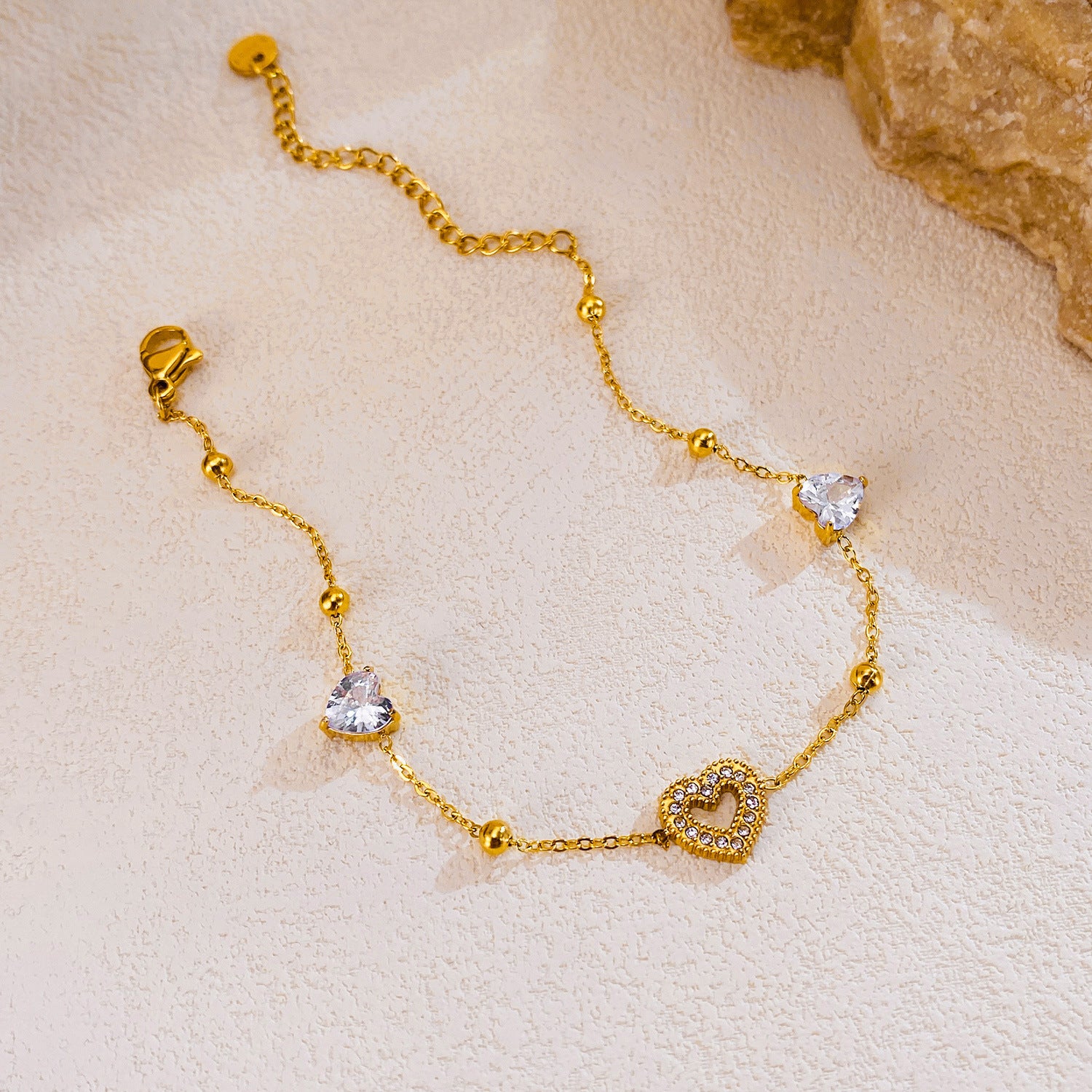 Simple Niche Bracelet Female Titanium Steel Gold Plated