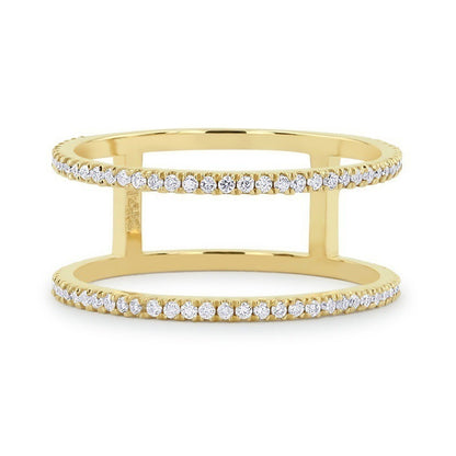 Diamond I-shaped Ring Simple Trinkets