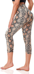 Slimming Cropped Pants High Waist Print Leggings