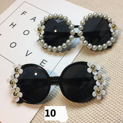 Handmade flower diamond sunglasses