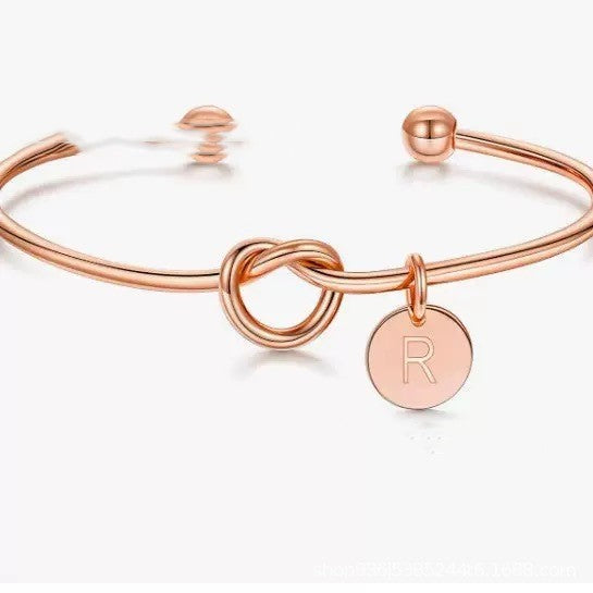 Titanium Steel 26 English Letters Bracelet Diy Love Heart