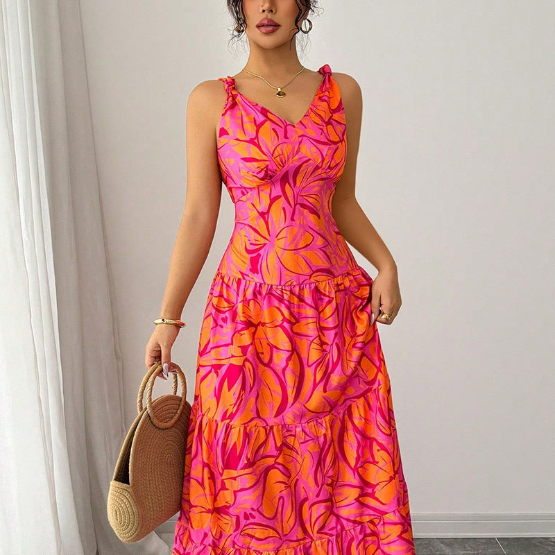 Casual Pattern Mid-length Dress