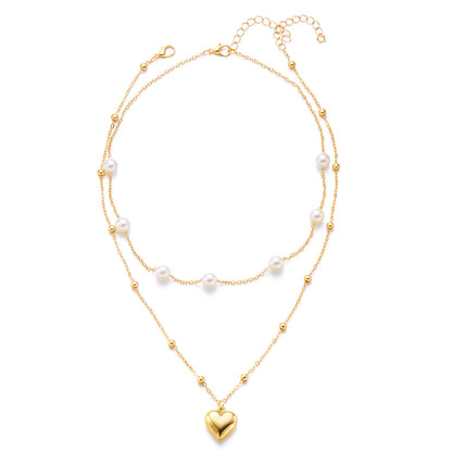 Multi Layer Shell Starfish Necklace Set