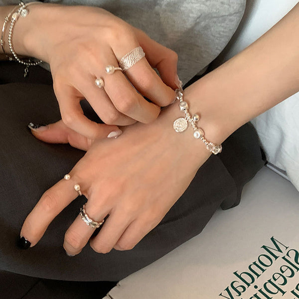 Niche Multi-layer Chain Pearl Ring For Women