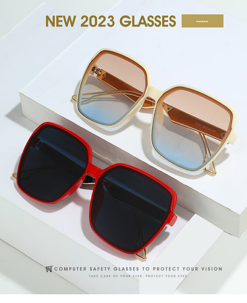 Sun Glasses Square Gradient Color Women's Sunglasses Fashion Outdoor UV-proof