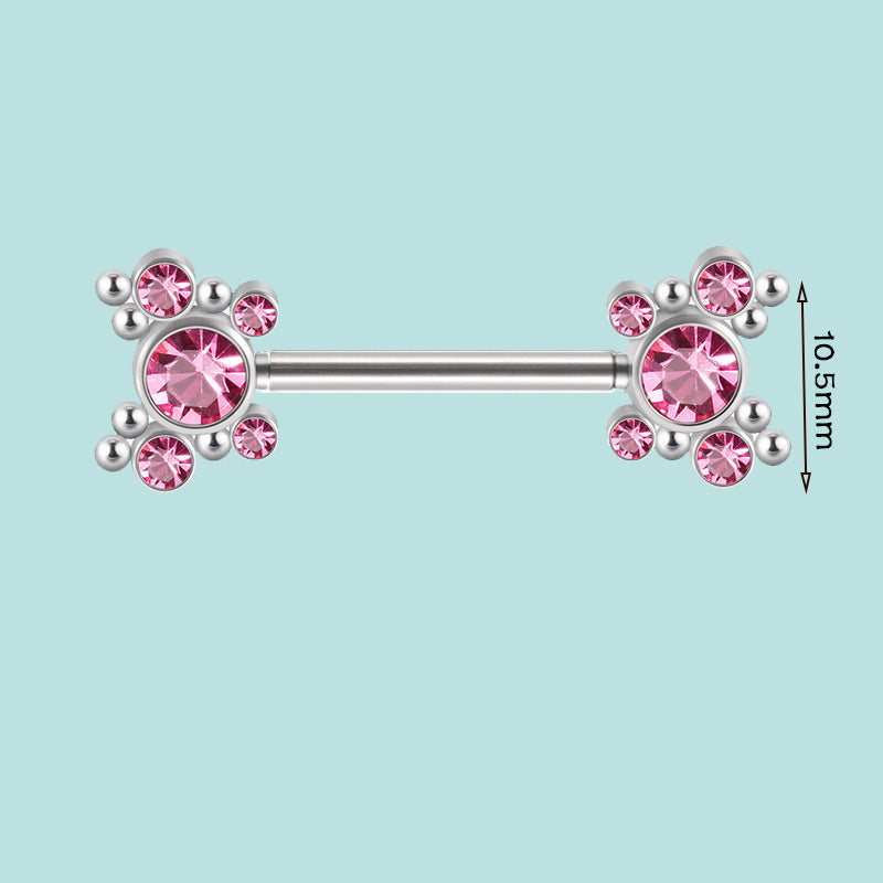Stainless Steel Pin Adhesive Nail Butterfly Colorful Crystals