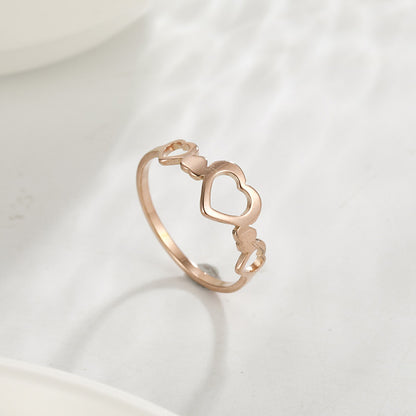 Simple Stainless Steel Couple Love Ring