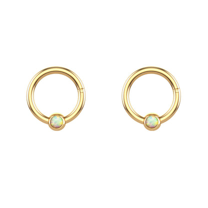 Stainless Steel Opal Nose Ring Nose Stud Stud Earrings Piercing Jewelry
