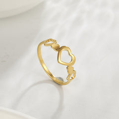 Simple Stainless Steel Couple Love Ring