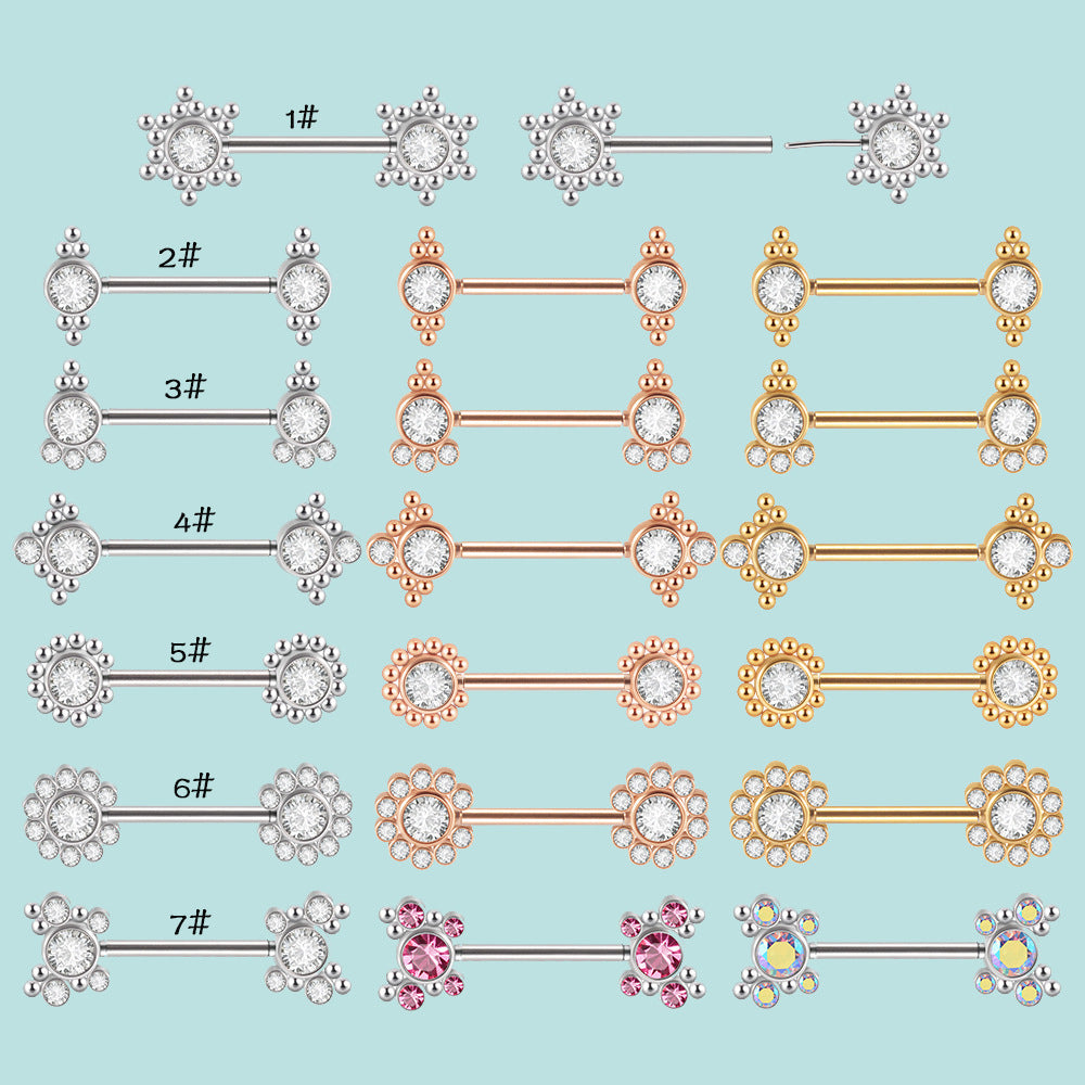 Stainless Steel Pin Adhesive Nail Butterfly Colorful Crystals