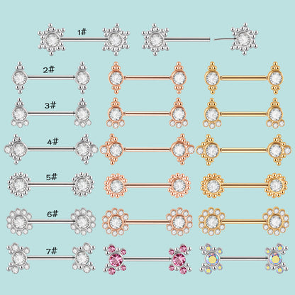 Stainless Steel Pin Adhesive Nail Butterfly Colorful Crystals