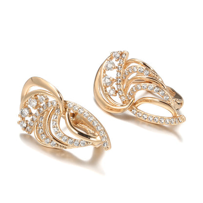 Popular Elegant Wings Micro Inlaid Zircon Ear Clip Female