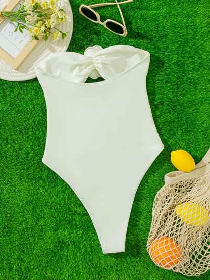 Three-dimensional Flower Women's One-piece Swimming Suit