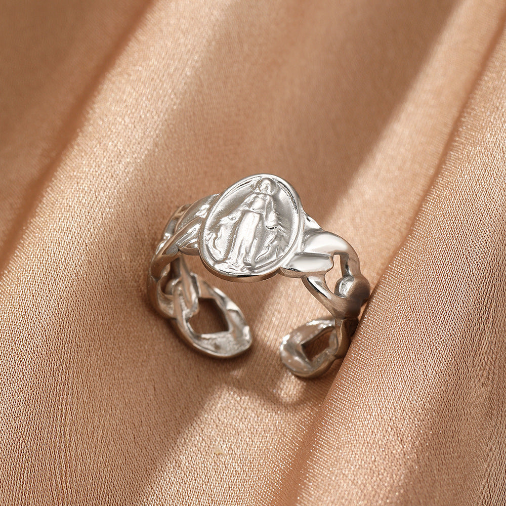 Female Personality Curved Niche Normcore Bag Geometric Ring