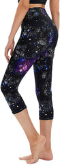 Slimming Cropped Pants High Waist Print Leggings