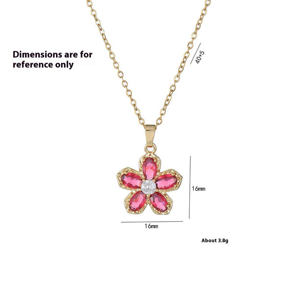 Flower Niche Design Pendant Elegant Necklace