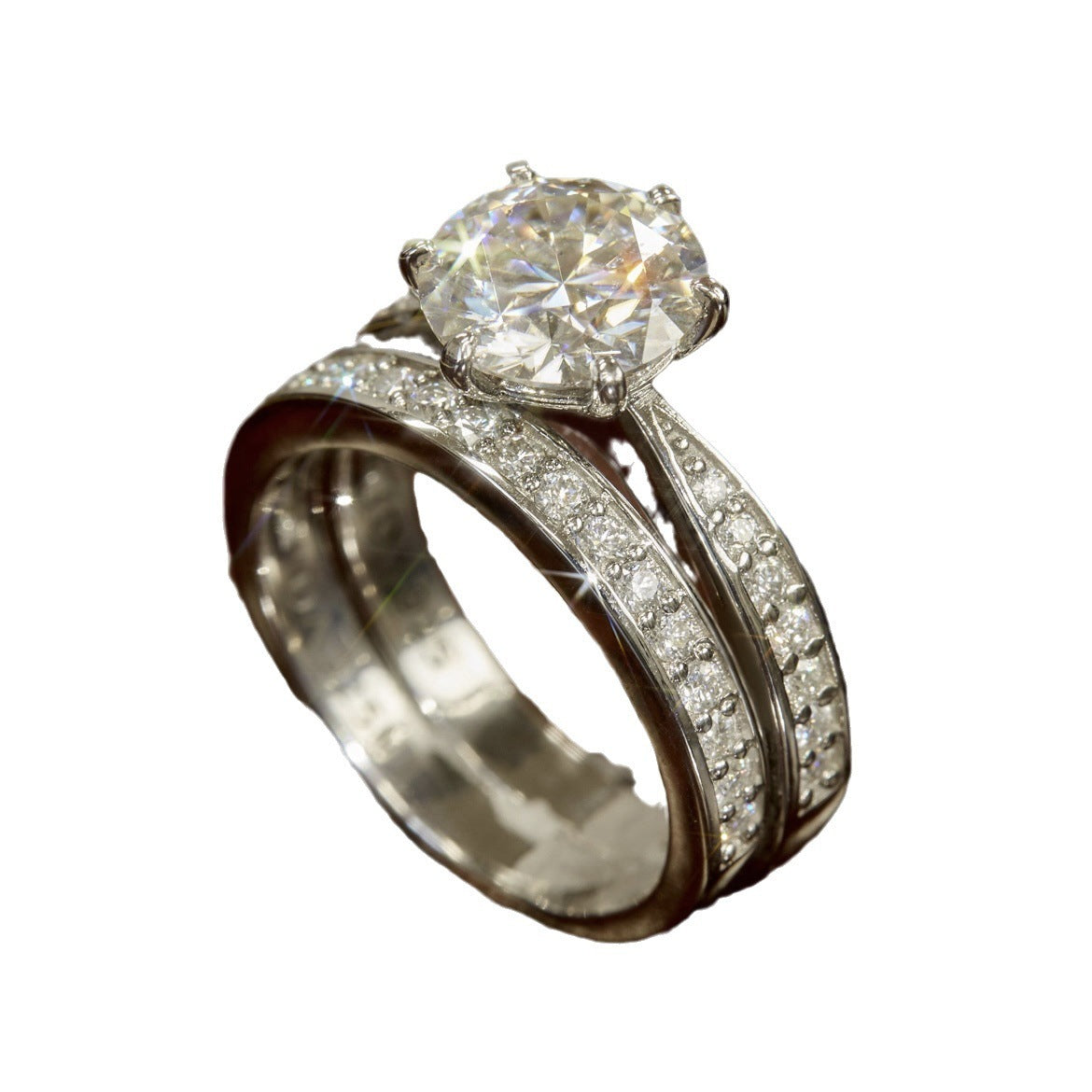 European And American Fashion Women's Ring Alloy Inlaid Zircon