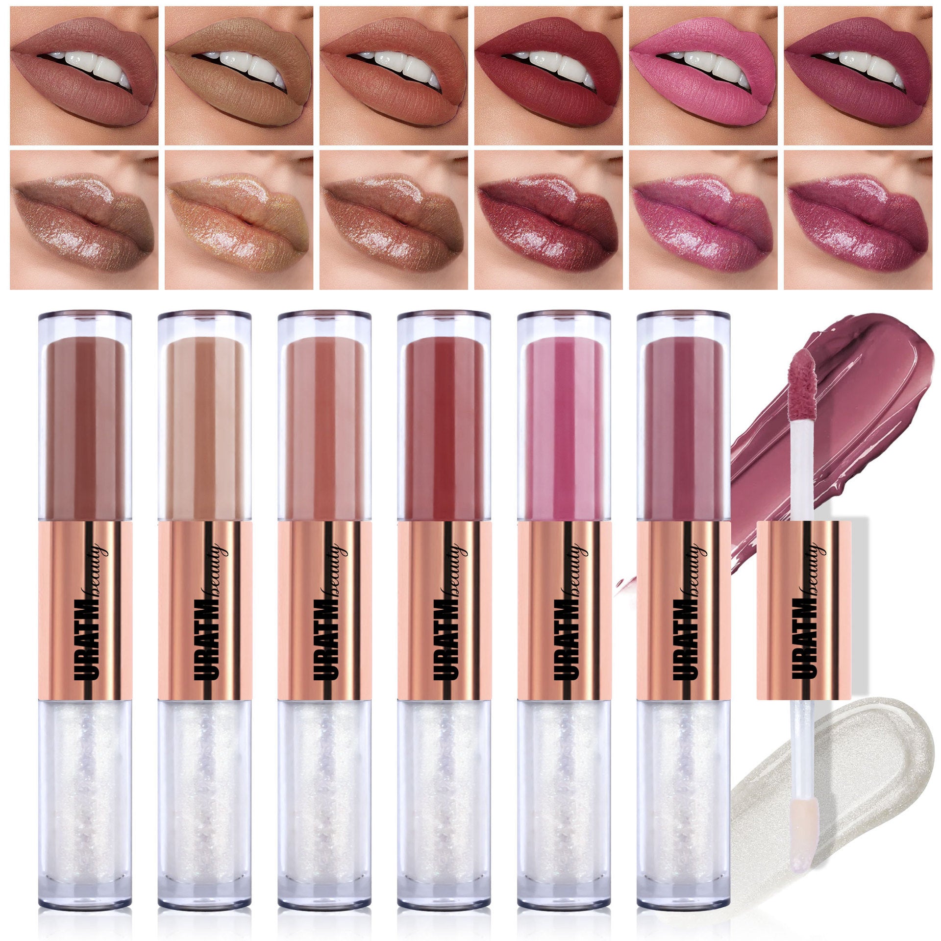 Matte No Stain On Cup Long Lasting And Does Not Fade Double-headed Lip Lacquer