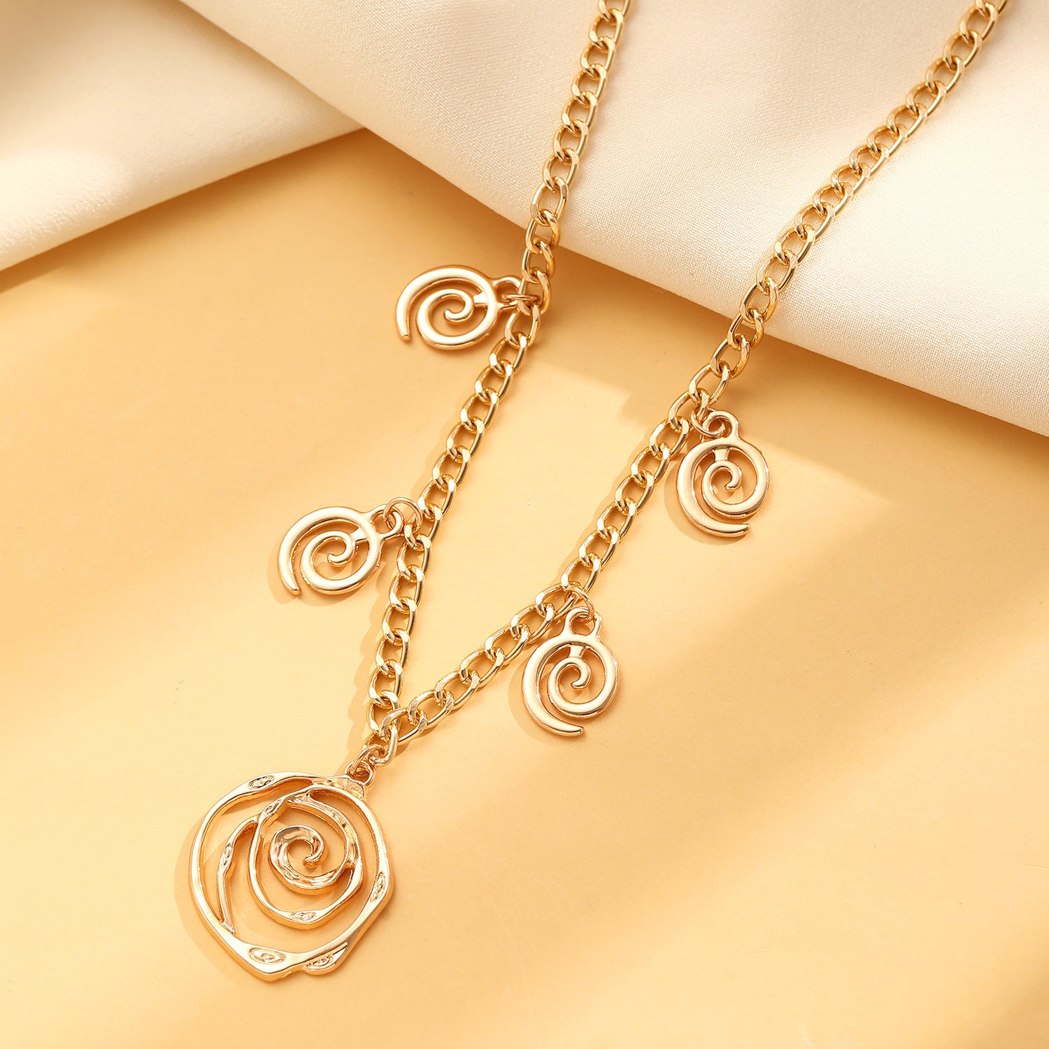 Spiral Donut Bracelet Earrings Necklace Personalized Minority Elegant High Sense Necklace Female