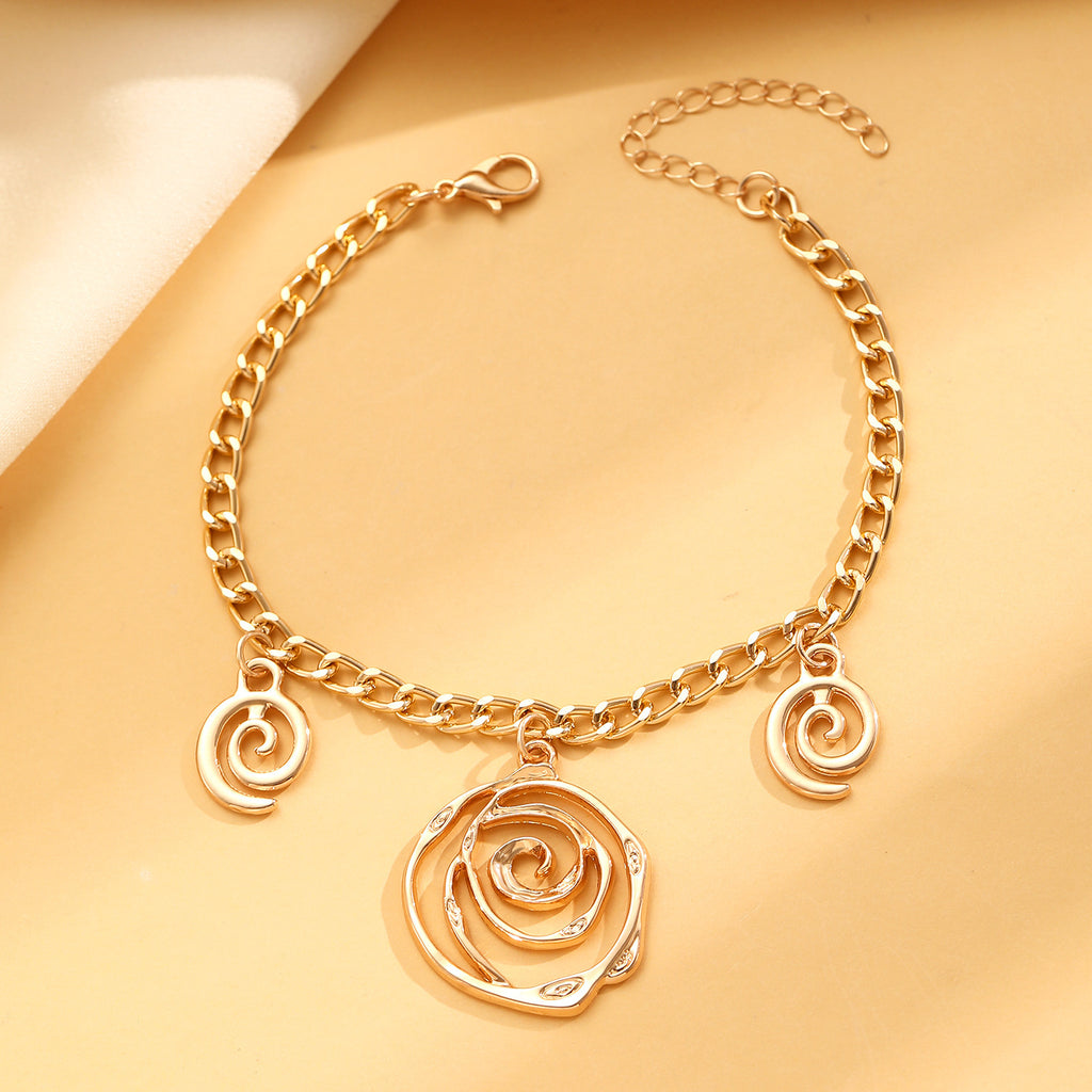 Spiral Donut Bracelet Earrings Necklace Personalized Minority Elegant High Sense Necklace Female