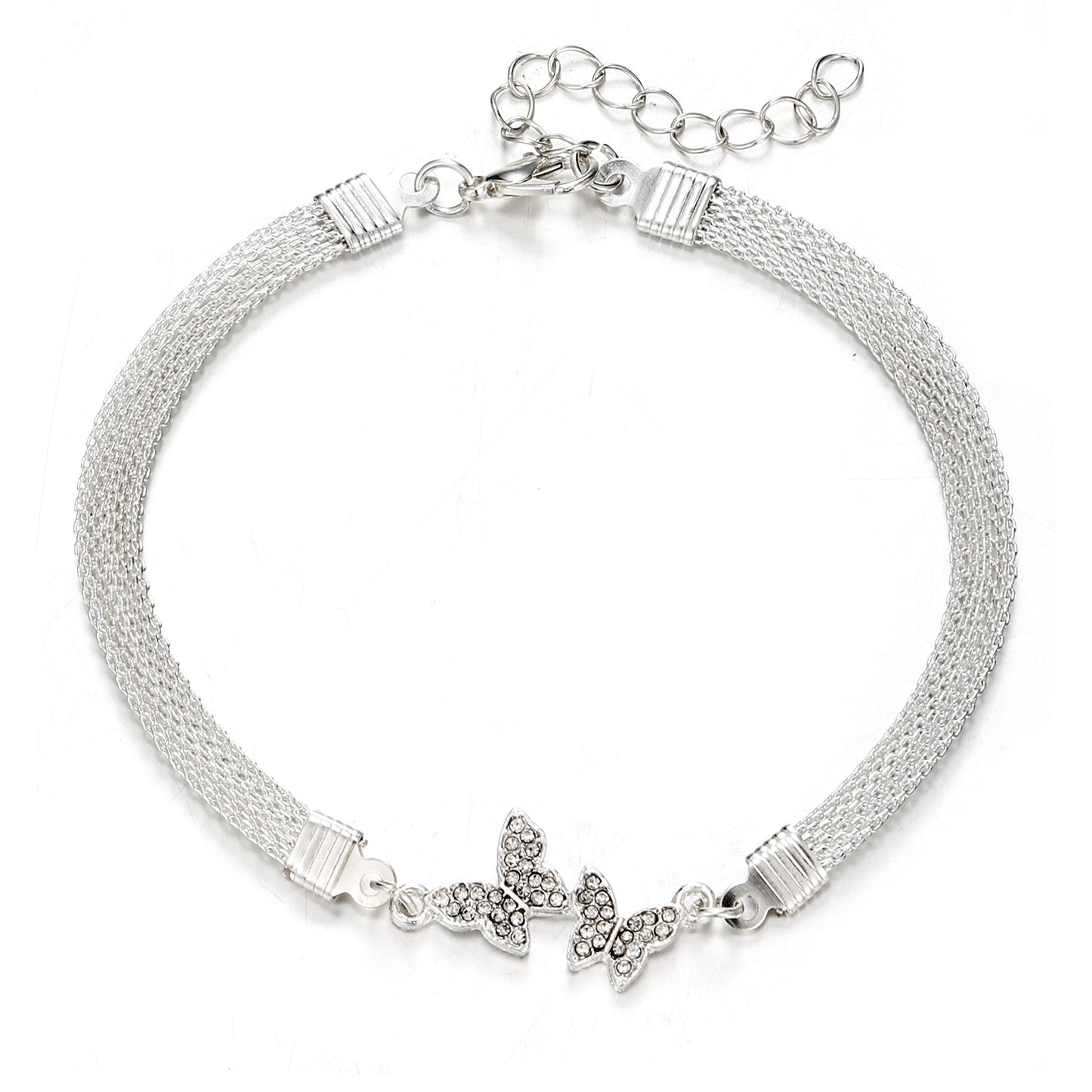Beach Diamond-embedded Heart 8-word Infinite Symbol Butterfly Bracelet