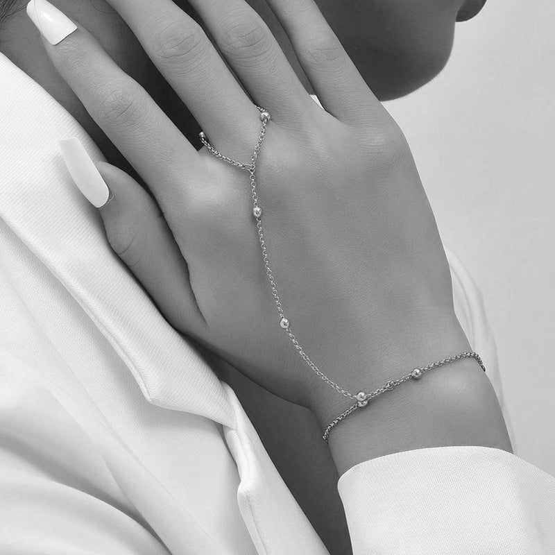 Creative Ring Connecting Finger Love Chain Bracelet