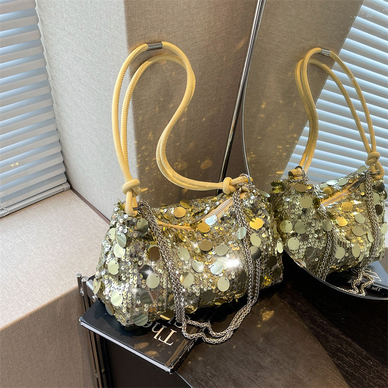 Pouches Women's Sequined Chain Shoulder Messenger Bag