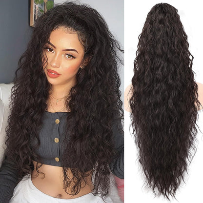 Grip Ponytail Fluffy Long Curly Hair Horse Tail Wig