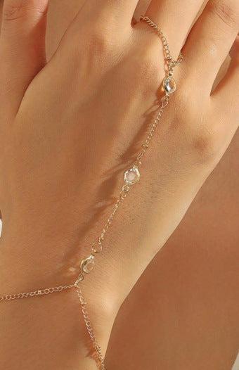 Creative Ring Connecting Finger Love Chain Bracelet