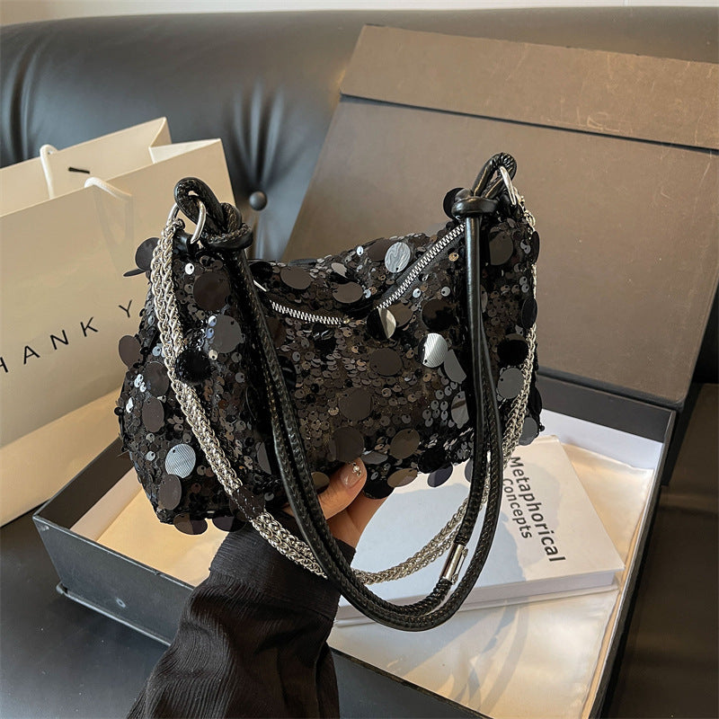 Pouches Women's Sequined Chain Shoulder Messenger Bag