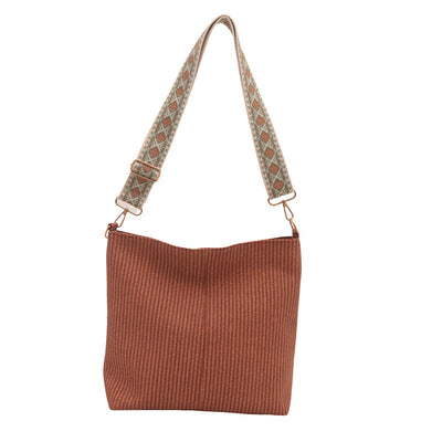 Simple Corduroy Simple Design Crossbody Bag