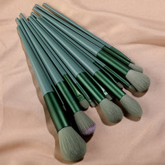 13 PCs Purpleflower Holly Leaf Makeup Brushes Suit Soft Hair