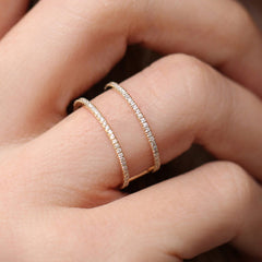 Diamond I-shaped Ring Simple Trinkets