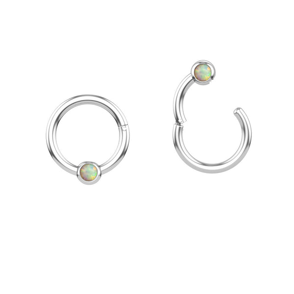 Stainless Steel Opal Nose Ring Nose Stud Stud Earrings Piercing Jewelry